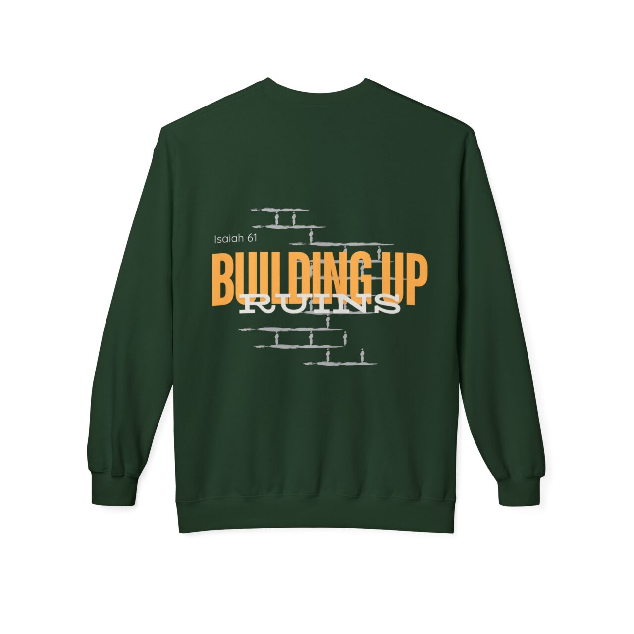 Building Up Ruins Midweight Unisex Fleece Crewneck
